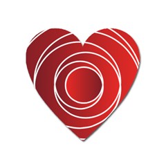 Background Circles Red Heart Magnet by Wegoenart