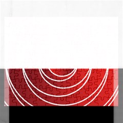 Background Circles Red Rectangular Jigsaw Puzzl by Wegoenart