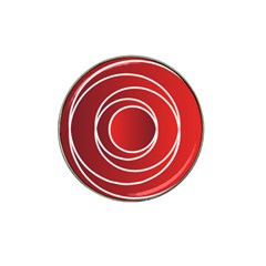 Background Circles Red Hat Clip Ball Marker (4 Pack) by Wegoenart