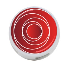 Background Circles Red 4-port Usb Hub (two Sides) by Wegoenart