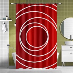 Background Circles Red Shower Curtain 48  X 72  (small)  by Wegoenart