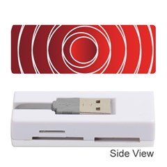 Background Circles Red Memory Card Reader (stick) by Wegoenart