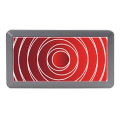 Background Circles Red Memory Card Reader (mini) by Wegoenart