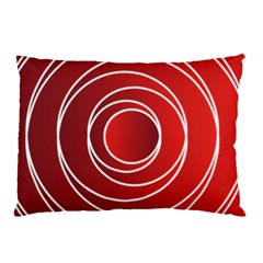 Background Circles Red Pillow Case (two Sides) by Wegoenart