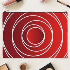 Background Circles Red Cosmetic Bag (xxxl) by Wegoenart