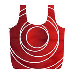 Background Circles Red Full Print Recycle Bag (l) by Wegoenart