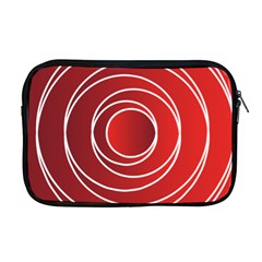 Background Circles Red Apple Macbook Pro 17  Zipper Case by Wegoenart