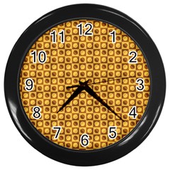 Pattern Background Texture Design Wall Clock (black) by Wegoenart