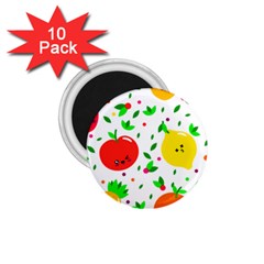 Pattern Fruit Fruits Orange Green 1 75  Magnets (10 Pack)  by Wegoenart