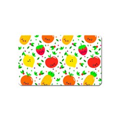 Pattern Fruit Fruits Orange Green Magnet (name Card) by Wegoenart