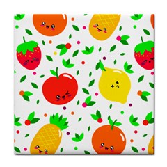 Pattern Fruit Fruits Orange Green Face Towel by Wegoenart