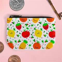 Pattern Fruit Fruits Orange Green Mini Coin Purse by Wegoenart