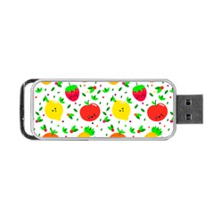 Pattern Fruit Fruits Orange Green Portable Usb Flash (one Side) by Wegoenart