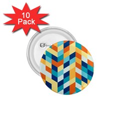 Geometric Retro Wallpaper 1 75  Buttons (10 Pack) by Wegoenart