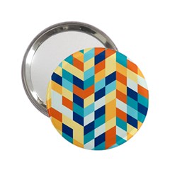 Geometric Retro Wallpaper 2 25  Handbag Mirrors by Wegoenart