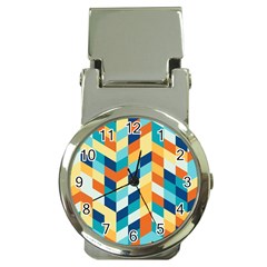 Geometric Retro Wallpaper Money Clip Watches by Wegoenart