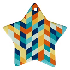 Geometric Retro Wallpaper Star Ornament (two Sides) by Wegoenart