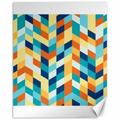 Geometric Retro Wallpaper Canvas 11  X 14  by Wegoenart