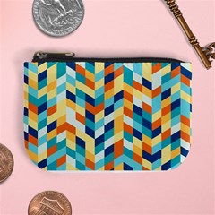 Geometric Retro Wallpaper Mini Coin Purse by Wegoenart