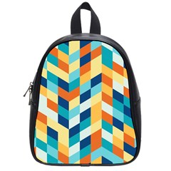 Geometric Retro Wallpaper School Bag (small) by Wegoenart