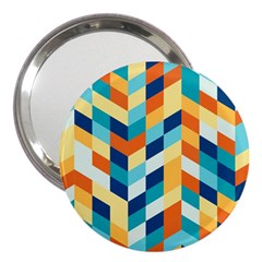 Geometric Retro Wallpaper 3  Handbag Mirrors by Wegoenart