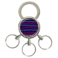 Background Waves Abstract Background 3-ring Key Chains