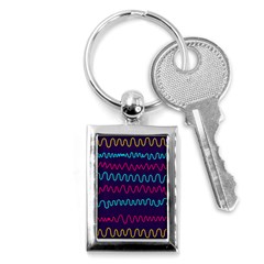 Background Waves Abstract Background Key Chains (rectangle)  by Wegoenart