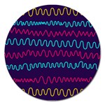 Background Waves Abstract Background Magnet 5  (Round) Front