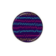 Background Waves Abstract Background Hat Clip Ball Marker (4 Pack) by Wegoenart