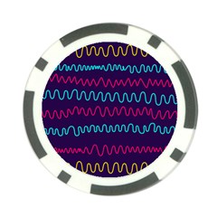 Background Waves Abstract Background Poker Chip Card Guard (10 Pack) by Wegoenart