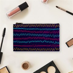 Background Waves Abstract Background Cosmetic Bag (small) by Wegoenart