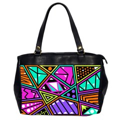 Background Abstract Pattern Oversize Office Handbag (2 Sides) by Wegoenart