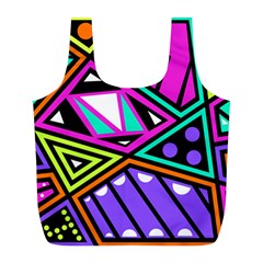 Background Abstract Pattern Full Print Recycle Bag (L)