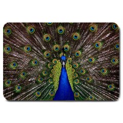 Peacock Bird Plumage Display Full Large Doormat  by Wegoenart