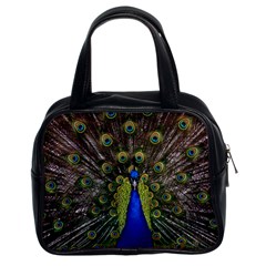 Peacock Bird Plumage Display Full Classic Handbag (two Sides) by Wegoenart