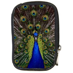 Peacock Bird Plumage Display Full Compact Camera Leather Case by Wegoenart