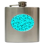 Pattern Flowers Flower Texture Hip Flask (6 oz) Front