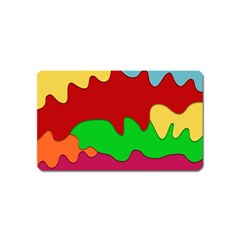 Liquid Forms Water Background Magnet (name Card) by Wegoenart