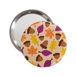 Acorn Autumn Background Boxes Fall 2.25  Handbag Mirrors Front