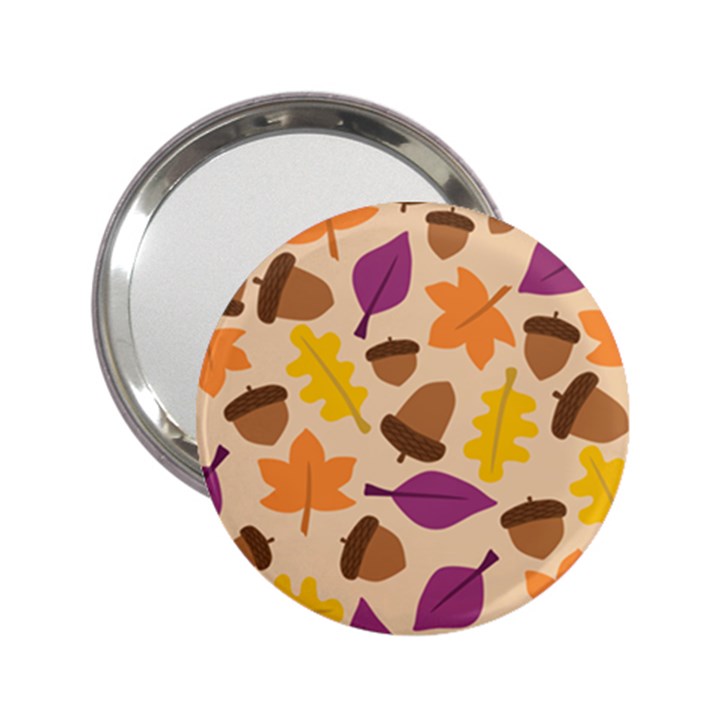 Acorn Autumn Background Boxes Fall 2.25  Handbag Mirrors