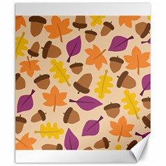 Acorn Autumn Background Boxes Fall Canvas 20  X 24  by Wegoenart