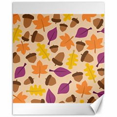 Acorn Autumn Background Boxes Fall Canvas 11  X 14  by Wegoenart