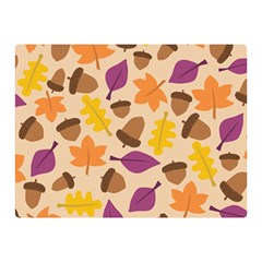 Acorn Autumn Background Boxes Fall Double Sided Flano Blanket (mini)  by Wegoenart