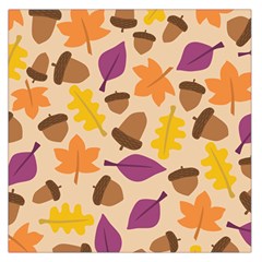 Acorn Autumn Background Boxes Fall Large Satin Scarf (square) by Wegoenart