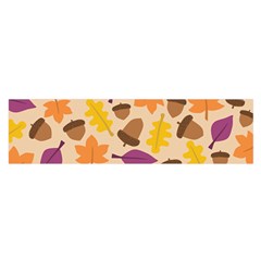 Acorn Autumn Background Boxes Fall Satin Scarf (oblong) by Wegoenart