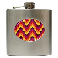 Geometric Pattern Triangle Hip Flask (6 Oz) by Wegoenart