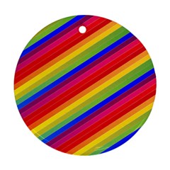 Rainbow Background Colorful Ornament (round) by Wegoenart