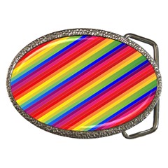 Rainbow Background Colorful Belt Buckles by Wegoenart