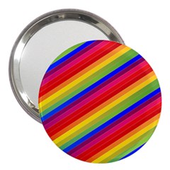 Rainbow Background Colorful 3  Handbag Mirrors by Wegoenart