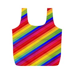 Rainbow Background Colorful Full Print Recycle Bag (m) by Wegoenart